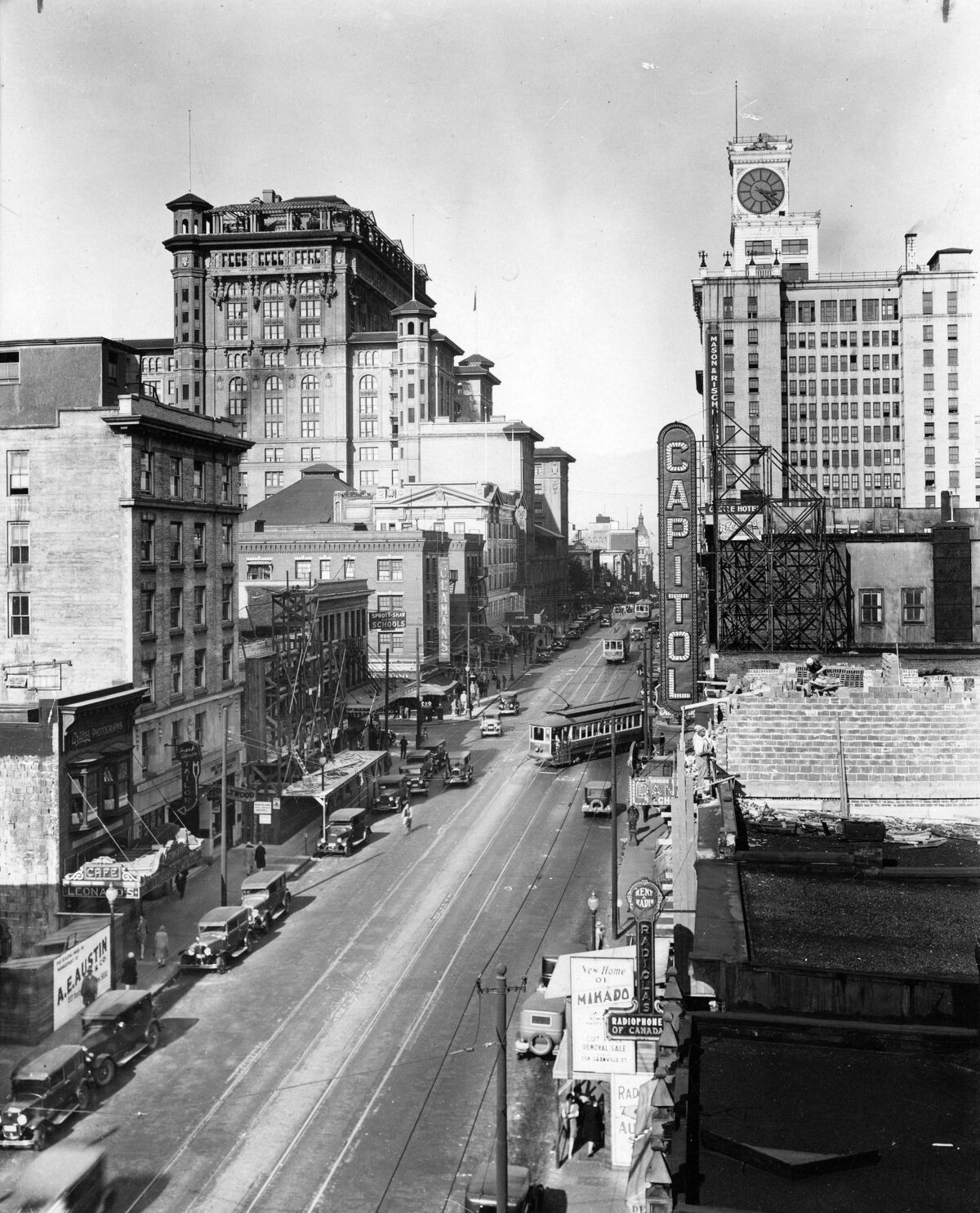 Historical view: Granville Street Looking North